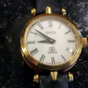 Vintage 80's Gucci 18kt Gold Plated Ladies Watch